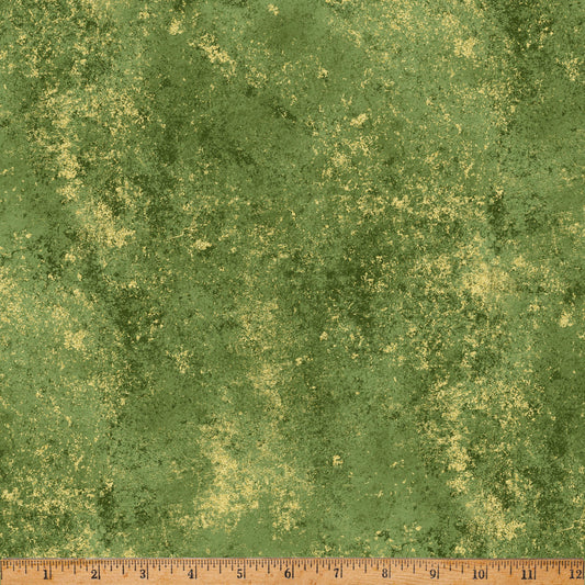 Brilliance - Leaf/Gold - by Hoffman Fabrics