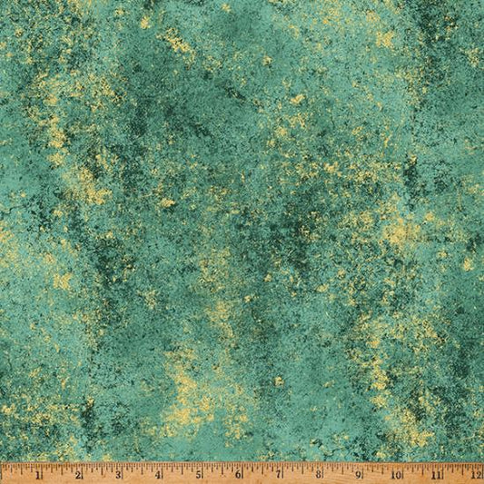 Brilliance - Eucalyptus/Gold - by Hoffman Fabrics