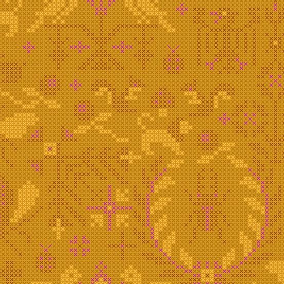 Sun Print 2022 - Menagerie in Amber - by Alison Glass with Andover Fabric