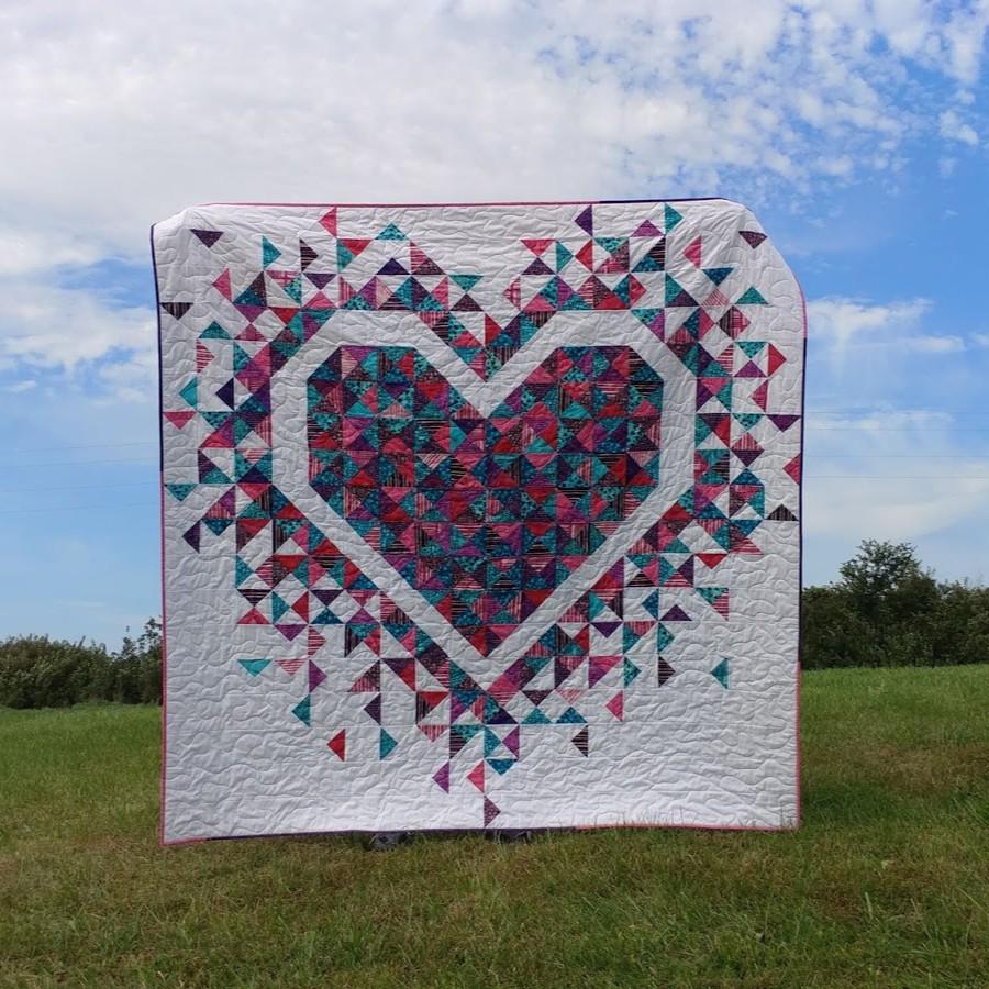 Exploding Heart Quilt Pattern - By Slice of Pi Quilts