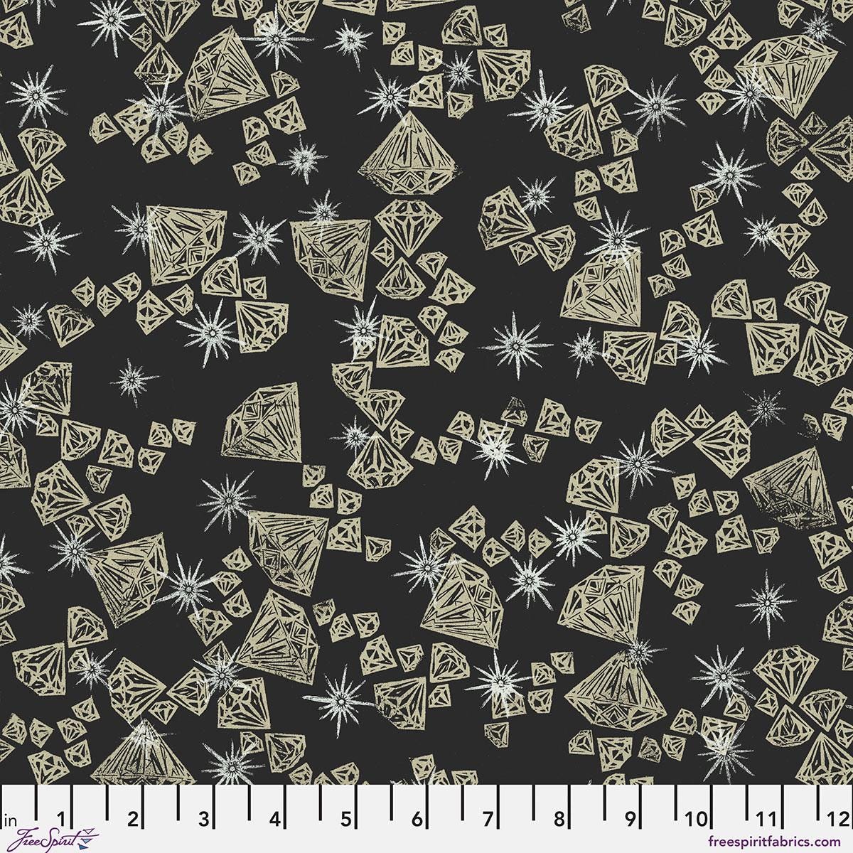 The Wisdom - The Shiny Things in Black - by Valori Wells with FreeSpirit Fabrics