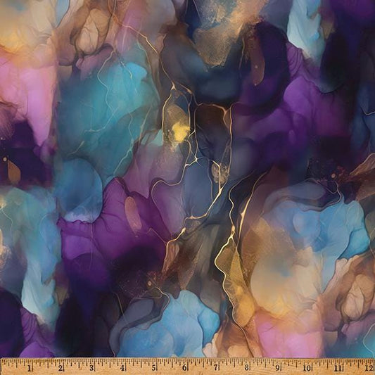 Midnight Flora - Jewel - by Hoffman Fabrics