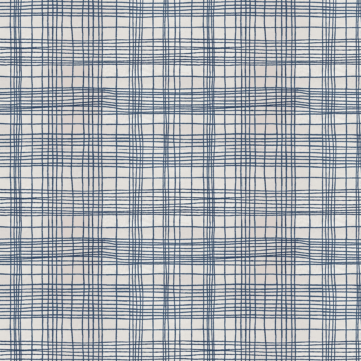 The Plaid One - String Theory Plaid in Nautical - by Marcia Derse with Windham Fabrics
