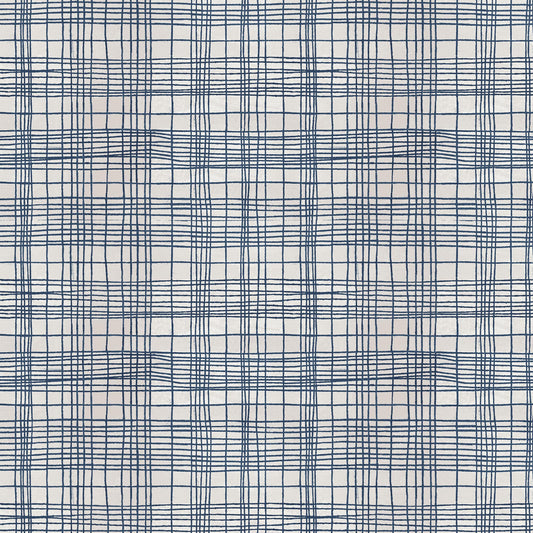 The Plaid One - String Theory Plaid in Nautical - by Marcia Derse with Windham Fabrics