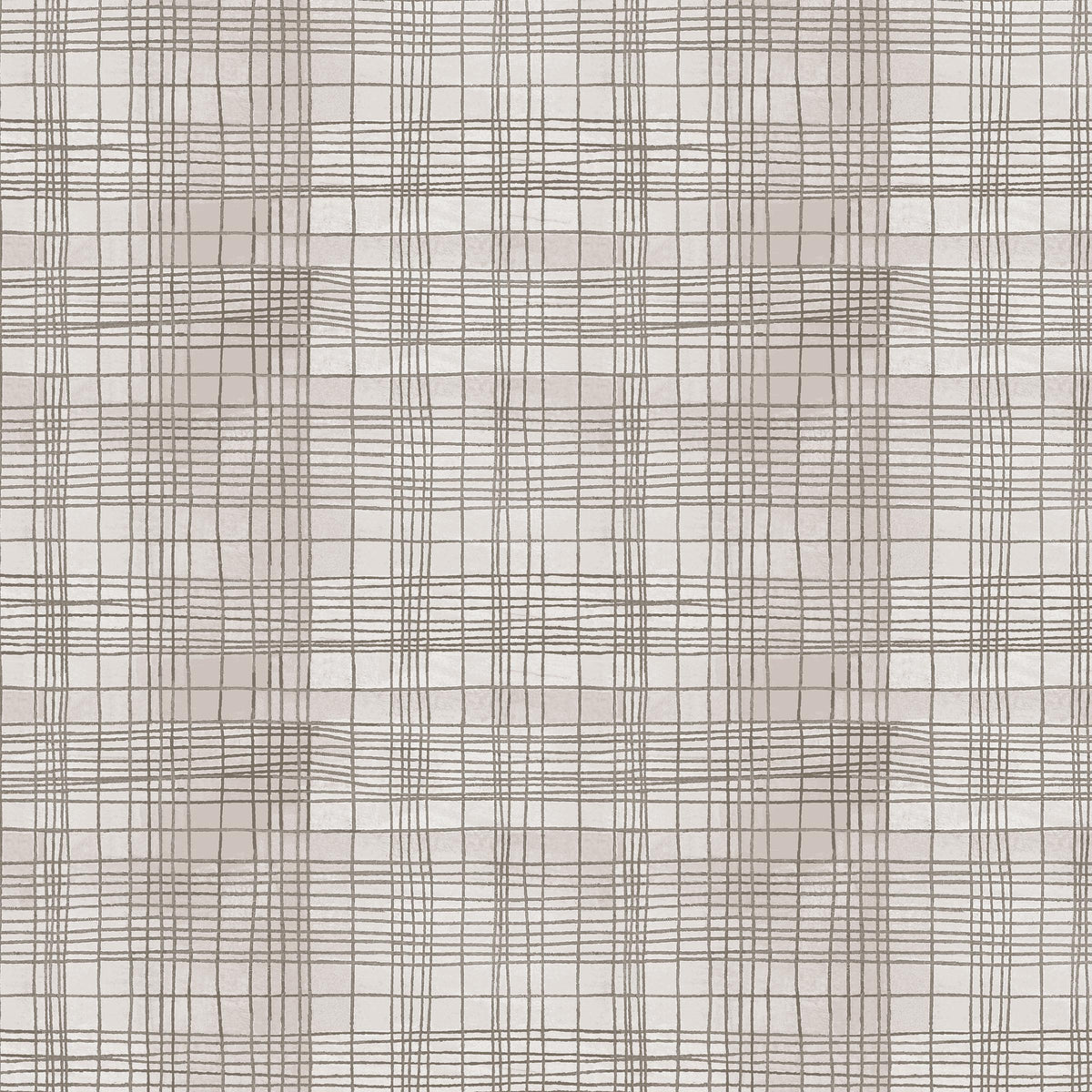 The Plaid One - String Theory Plaid in Seashell - by Marcia Derse with Windham Fabrics
