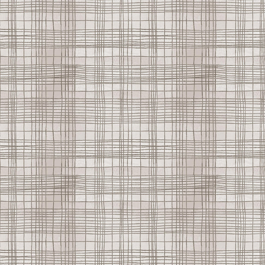 The Plaid One - String Theory Plaid in Seashell - by Marcia Derse with Windham Fabrics