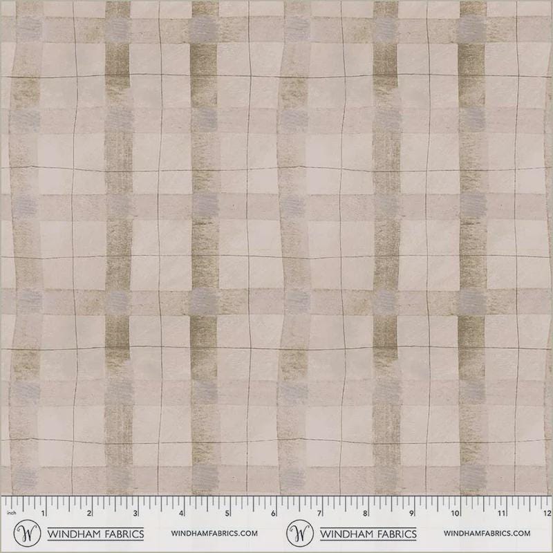 The Plaid One - Oatmeal Plaid - by Marcia Derse with Windham Fabrics