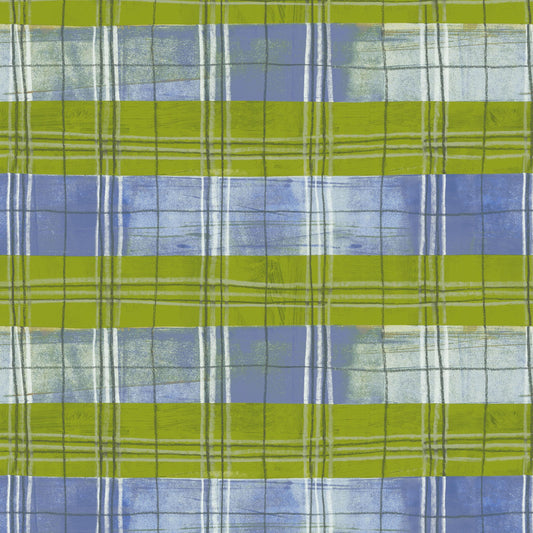 The Plaid One - Cool Lime Plaid - by Marcia Derse with Windham Fabrics