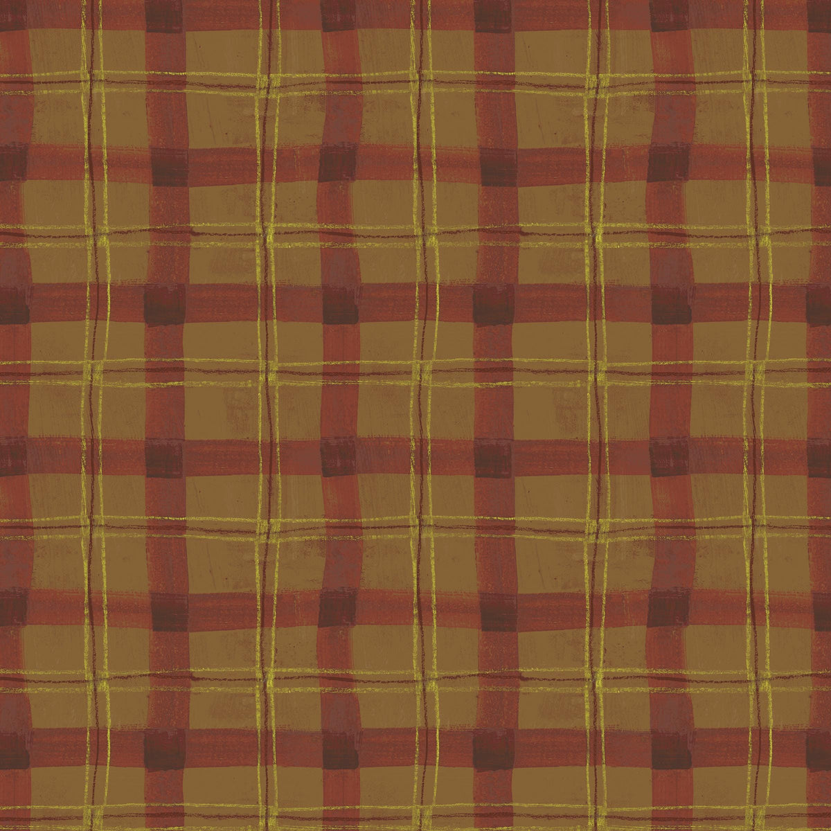The Plaid One - Proper Plaid in Cinnamon - by Marcia Derse with Windham Fabrics