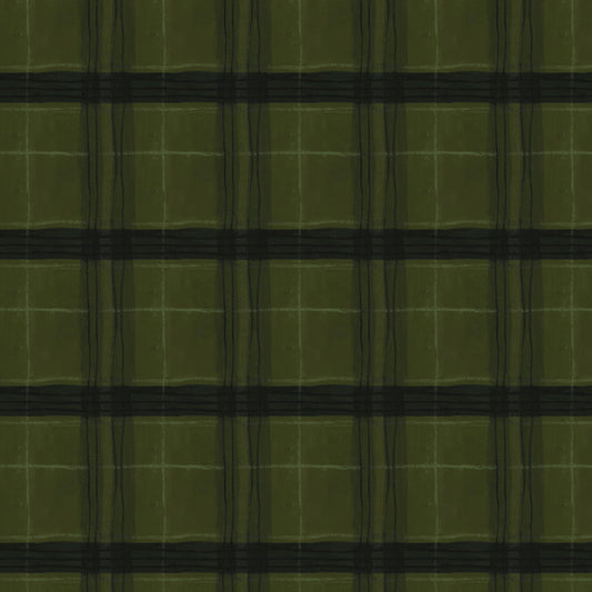 The Plaid One - Window Pane Plaid in Piney - by Marcia Derse with Windham Fabrics
