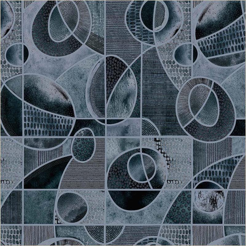 Flora & Form - Orbit - Indigo Blue - by Essoldo Design for Windham Fabrics