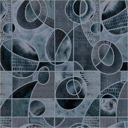 Flora & Form - Orbit - Indigo Blue - by Essoldo Design for Windham Fabrics