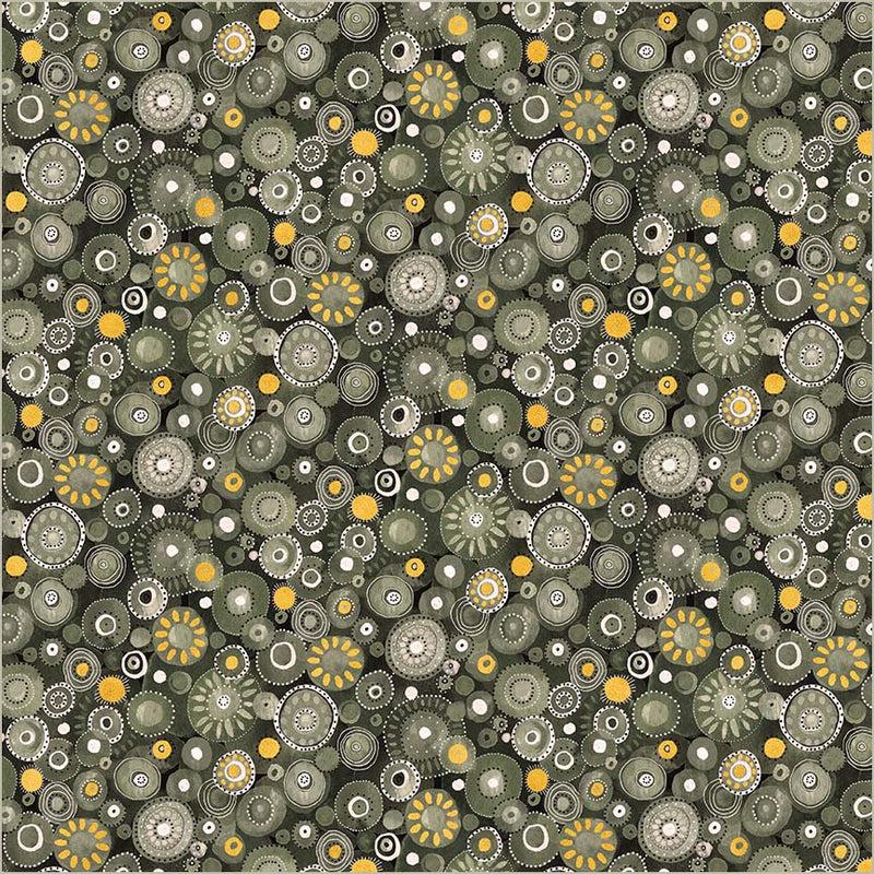 Flora & Form - Dotty - Phthalo Green - by Essoldo Design for Windham Fabrics