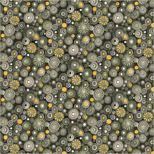 Flora & Form - Dotty - Phthalo Green - by Essoldo Design for Windham Fabrics