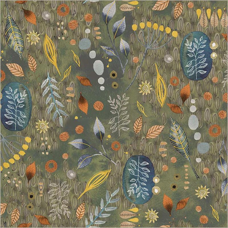 Flora & Form - Forage - Labradorite - by Essoldo Design for Windham Fabrics