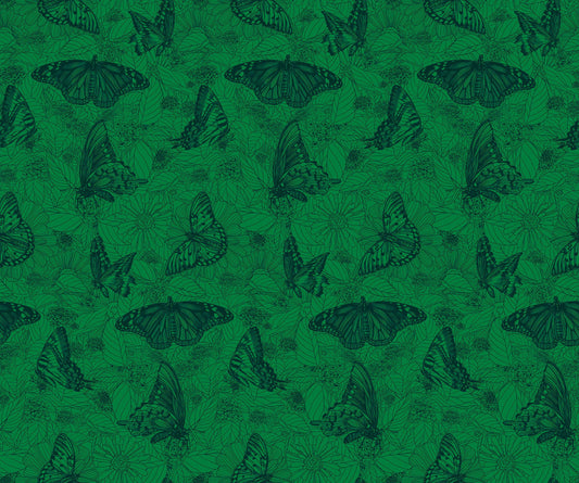 Indelible Ink - Winging It in Jade - by Anna Maria Textiles