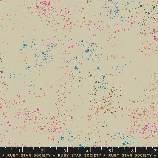 Speckled Metallic Fabric - Khaki - by Rashida Coleman Hale with Ruby Star Society