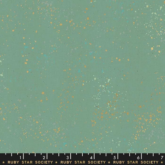 Speckled Metallic Fabric - Soft Aqua - by Rashida Coleman Hale with Ruby Star Society