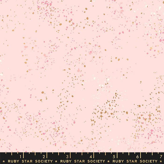 Speckled Metallic Fabric - Pale Pink - by Rashida Coleman Hale with Ruby Star Society
