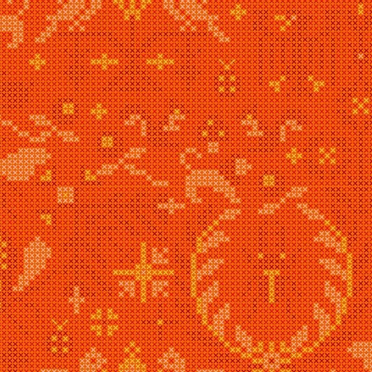 Sun Print 2020 - Menagerie in Tiger - by Alison Glass with Andover Fabrics