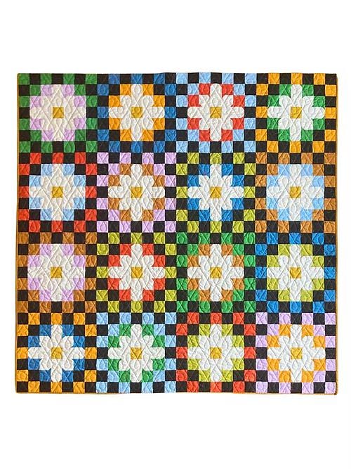 Retro Crochet Quilt Pattern by The Retro Quilter