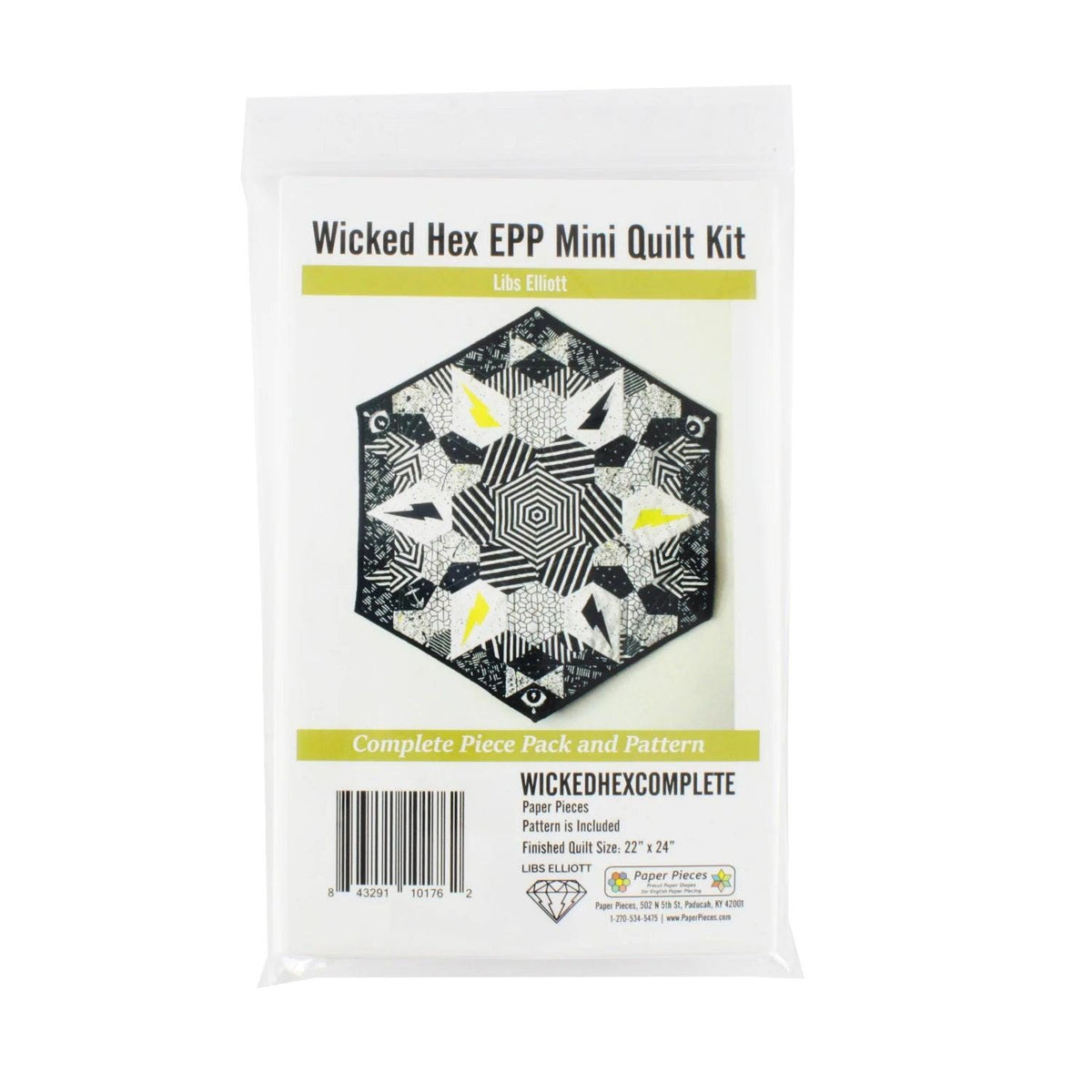 Paper Pieces Pack for Wicked Hex - EPP Mini Quilt Pattern Included!
