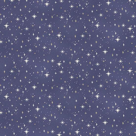 Charmed - Shimmer in Blue - by Makower UK with Andover Fabrics