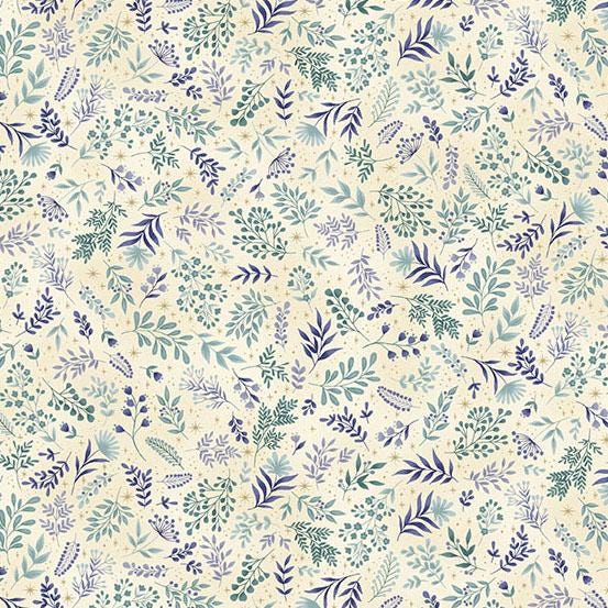 Charmed - Flora in Cream - by Makower UK with Andover Fabrics