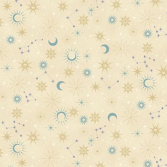 Charmed - Galaxy in Cream - by Makower UK with Andover Fabrics