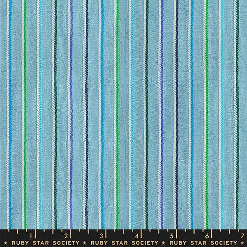 Warp & Weft Mystic Fable - Sketch Stripe in Soft Blue - by Alexia Marcelle Abegg with Ruby Star Society