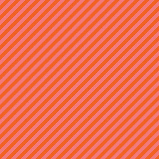 Blooming Garden - Stripes in Orange - by Jojulein Design with Cloud 9 Organic Fabrics