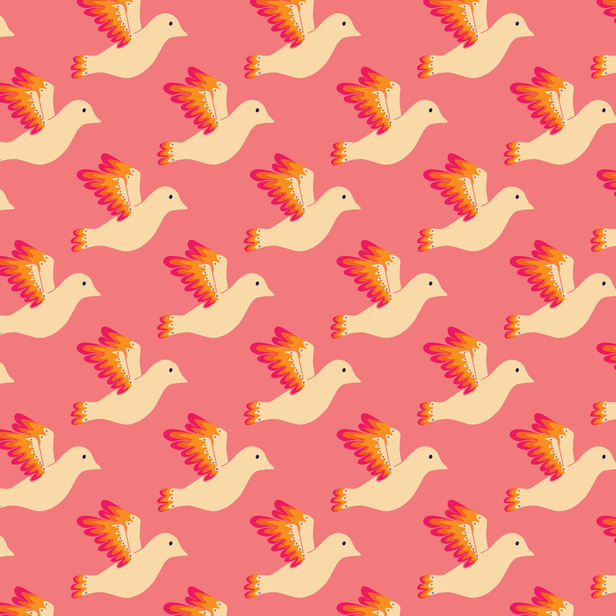 Blooming Garden - Birdies in Pink - by Jojulein Design with Cloud 9 Organic Fabrics