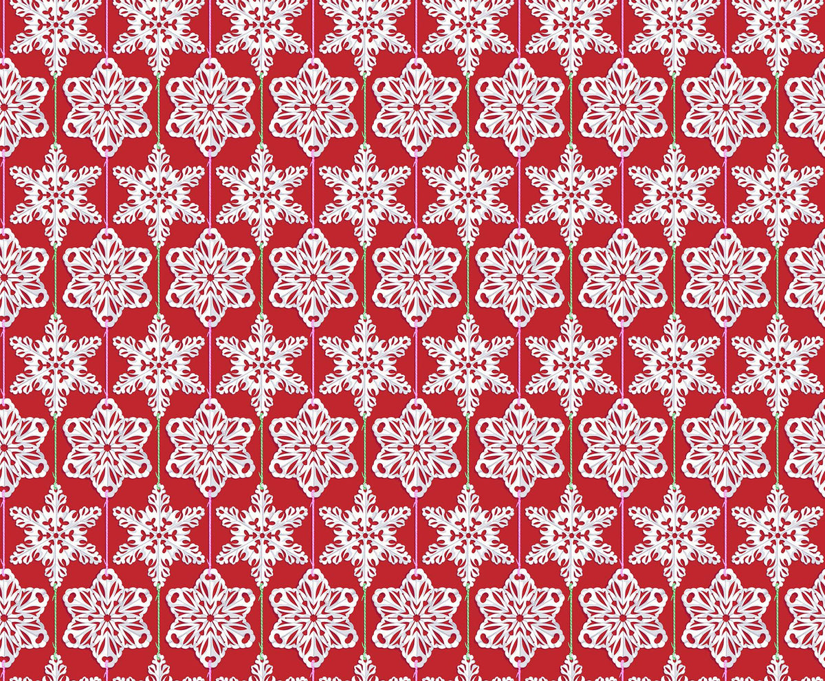 Cozy Christmas - Paperflakes in Red Hot - by Anna Maria Textiles with Northcott Fabrics