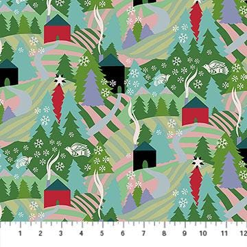 Cozy Christmas - Flurry in Morning - by Anna Maria Textiles with Northcott Fabrics
