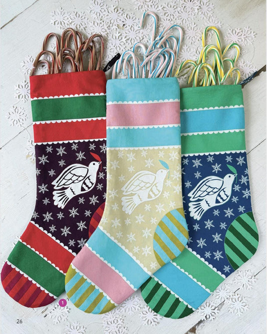 Cozy Christmas - Stocking Panel - by Anna Maria Textiles with Northcott Fabrics