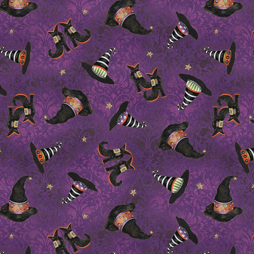 Midnight Hollow - Haunt Couture in Wildberry - by Jennifer Lambein with Windham Fabrics