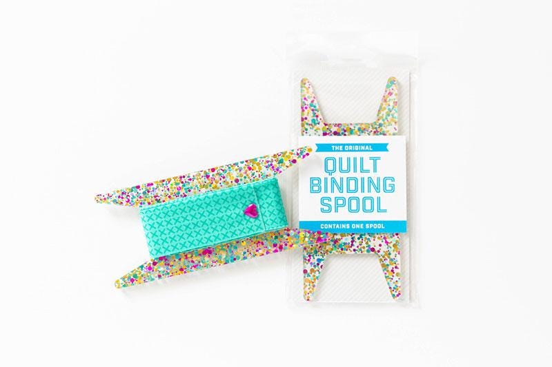 Glitter Binding Spool Teal, Aqua, & Gold Glitter by Stitch Supply