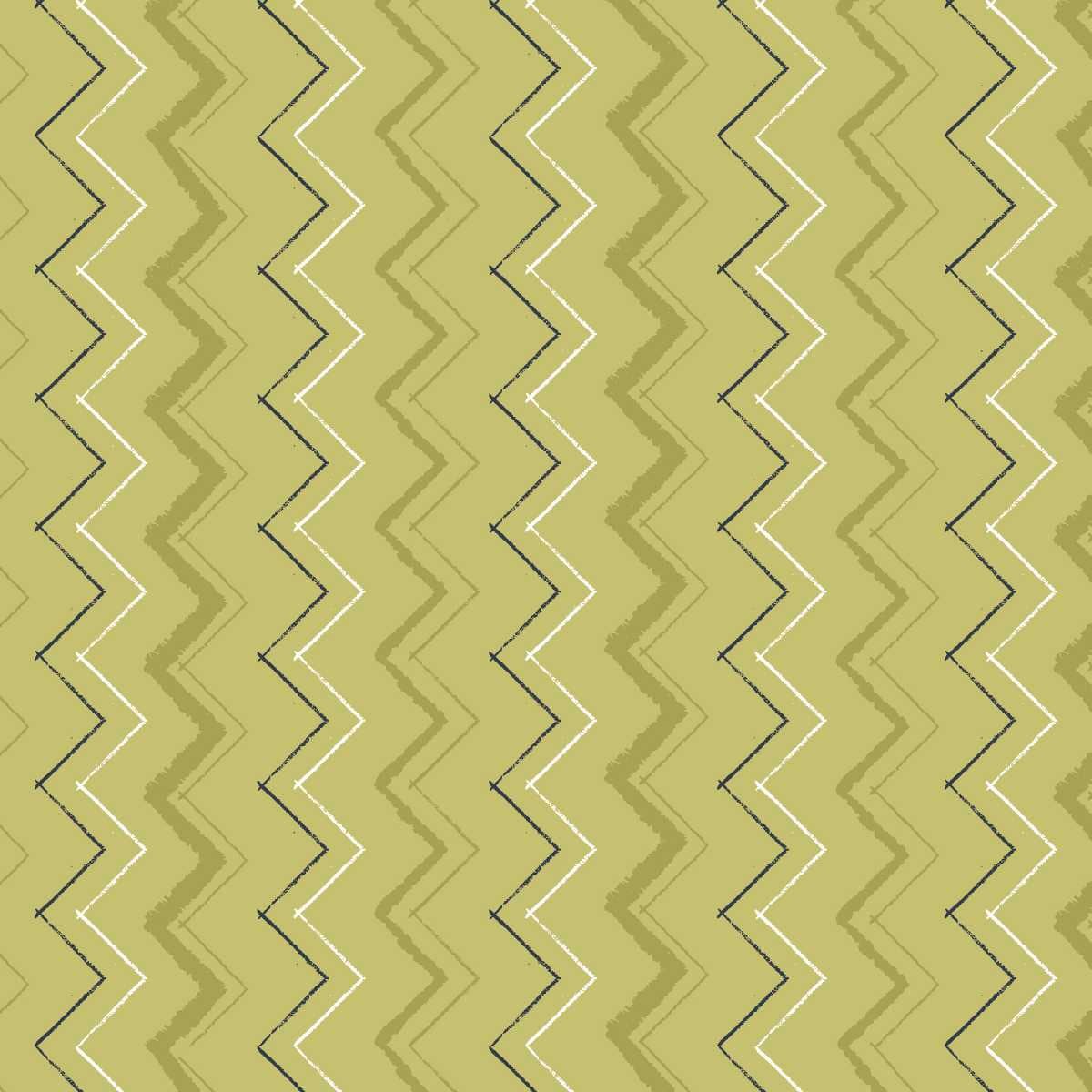 Free Falling - Zig Zag in Matcha - by Funny Girl with Studio E Fabrics
