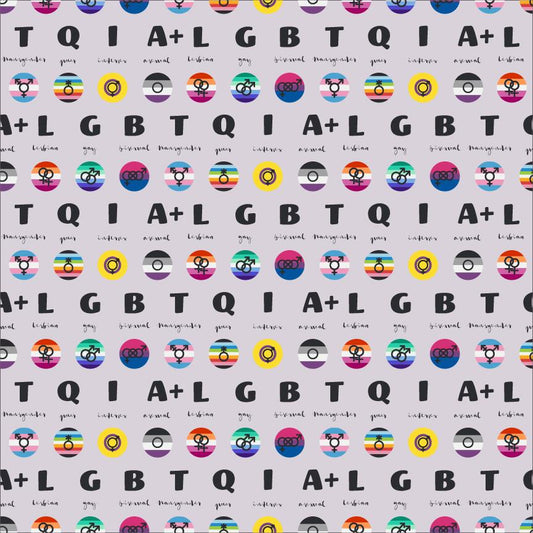 Love is Love Pride Fabrics - Love Wins Outline - by Mx Domestic