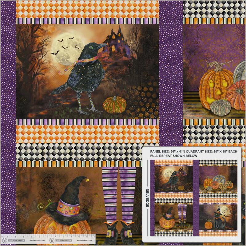 Midnight Hollow - Under the Full Moon Panel - by Jennifer Lambein with Windham Fabrics