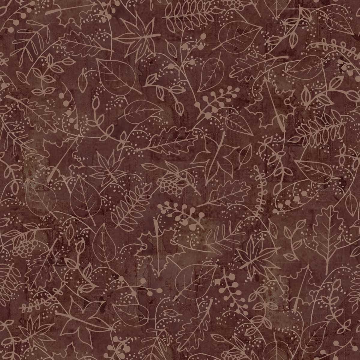Free Falling - Fall Foliage in Mocha - by Funny Girl with Studio E Fabrics