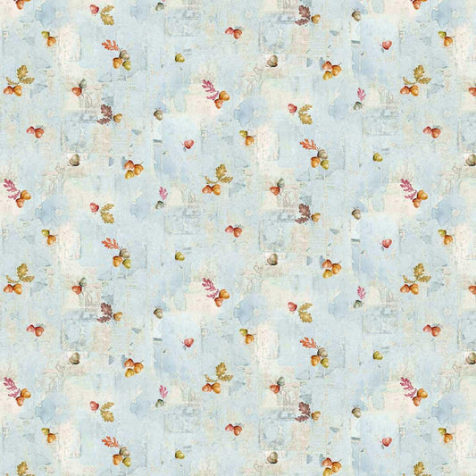 Free Falling - Colorful Acorns in Ice - by Funny Girl with Studio E Fabrics