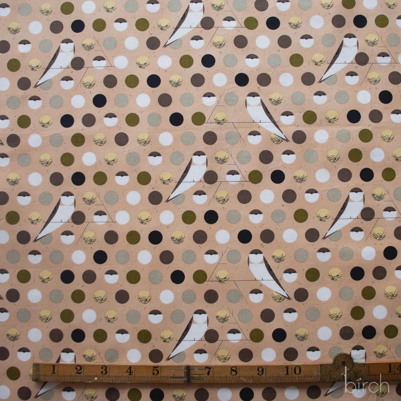 Iconic Vol.2 Poplin - Bank Swallow - by Charley Harper with Birch Organic Fabrics