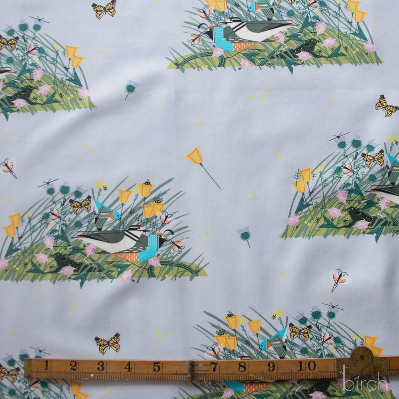 Iconic Vol.2 Poplin - Small Once There Was A Field - by Charley Harper with Birch Organic Fabrics