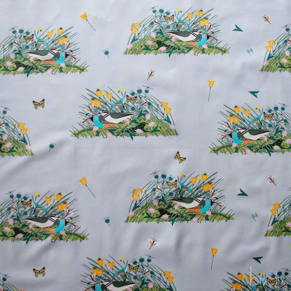 Iconic Vol.2 Poplin - Small Once There Was A Field - by Charley Harper with Birch Organic Fabrics