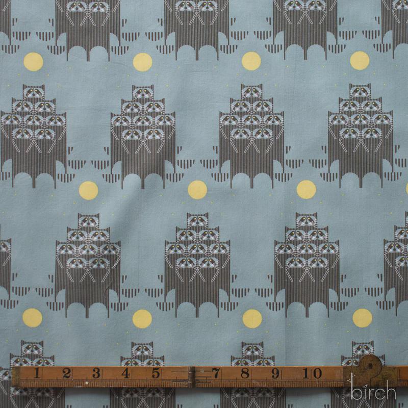 Iconic Vol.2 Poplin - Raccpack - by Charley Harper with Birch Organic Fabrics