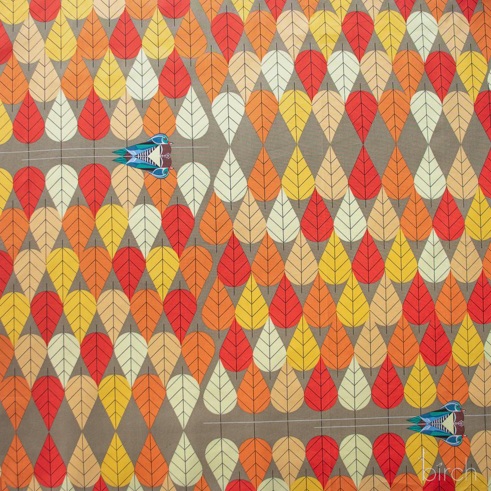 Iconic Vol.2 Poplin - Octoberama Lake - by Charley Harper with Birch Organic Fabrics
