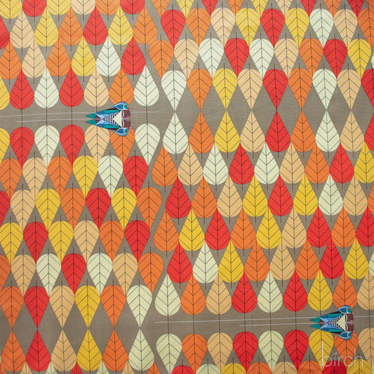 Iconic Vol.2 Poplin - Octoberama Lake - by Charley Harper with Birch Organic Fabrics