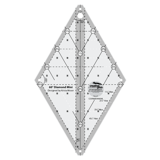 60° Mini Diamond Ruler – by Krista Moser for Creative Grids