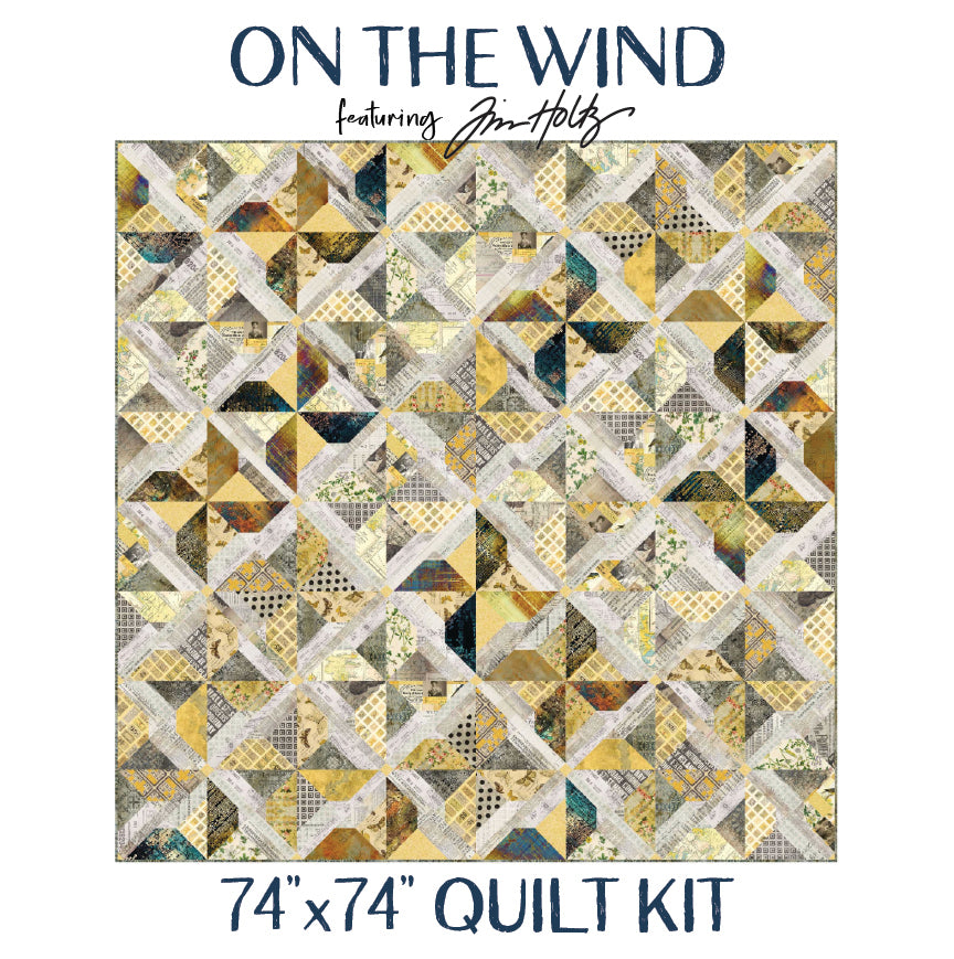 On the Wind Quilt Kit – Featuring Tim Holtz Fabrics (Palette Yellow)